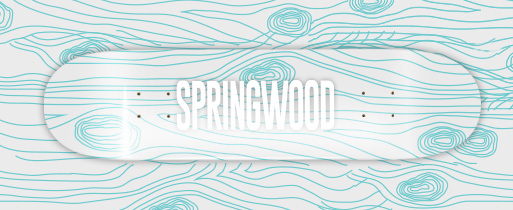 Springwood Woodgrain Mint Skateboard Deck 8.1