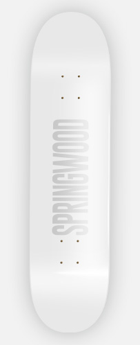 Springwood Blow White Skateboard Deck 8.0