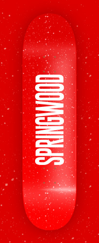 Springwood Speckled Red Skateboard Deck 8.0